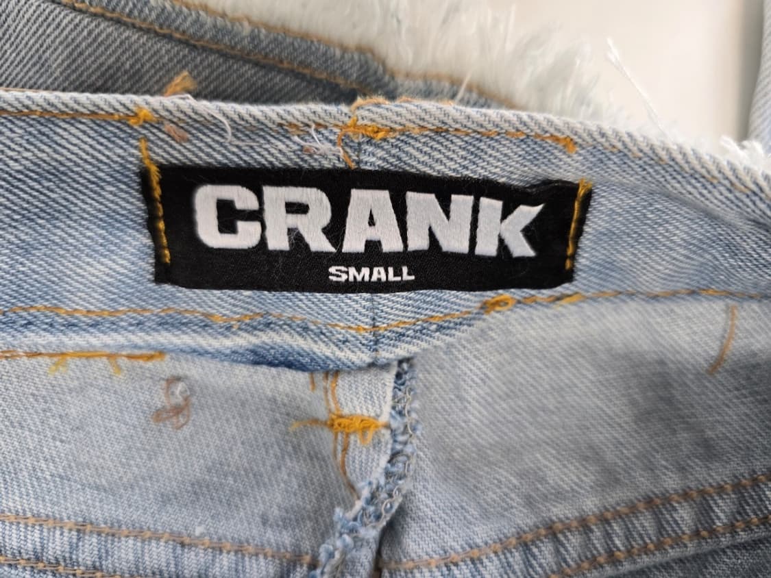 크랭크 레이어드 데님 스커트 팬츠 S 상품이미지5