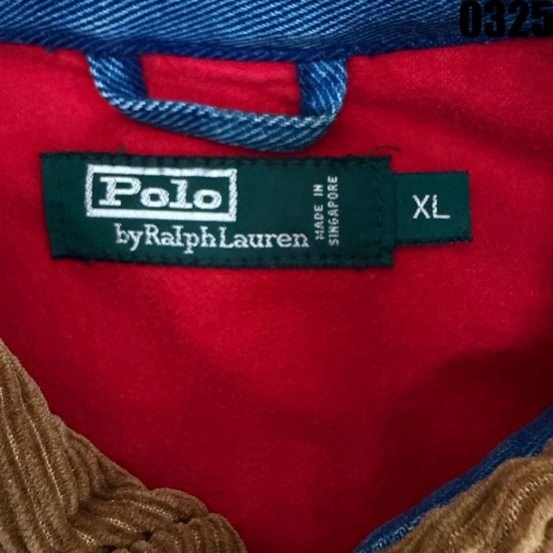 폴로 랄프로렌 코듀로이 카라 패치워크 자켓 XL 0325 상품이미지7