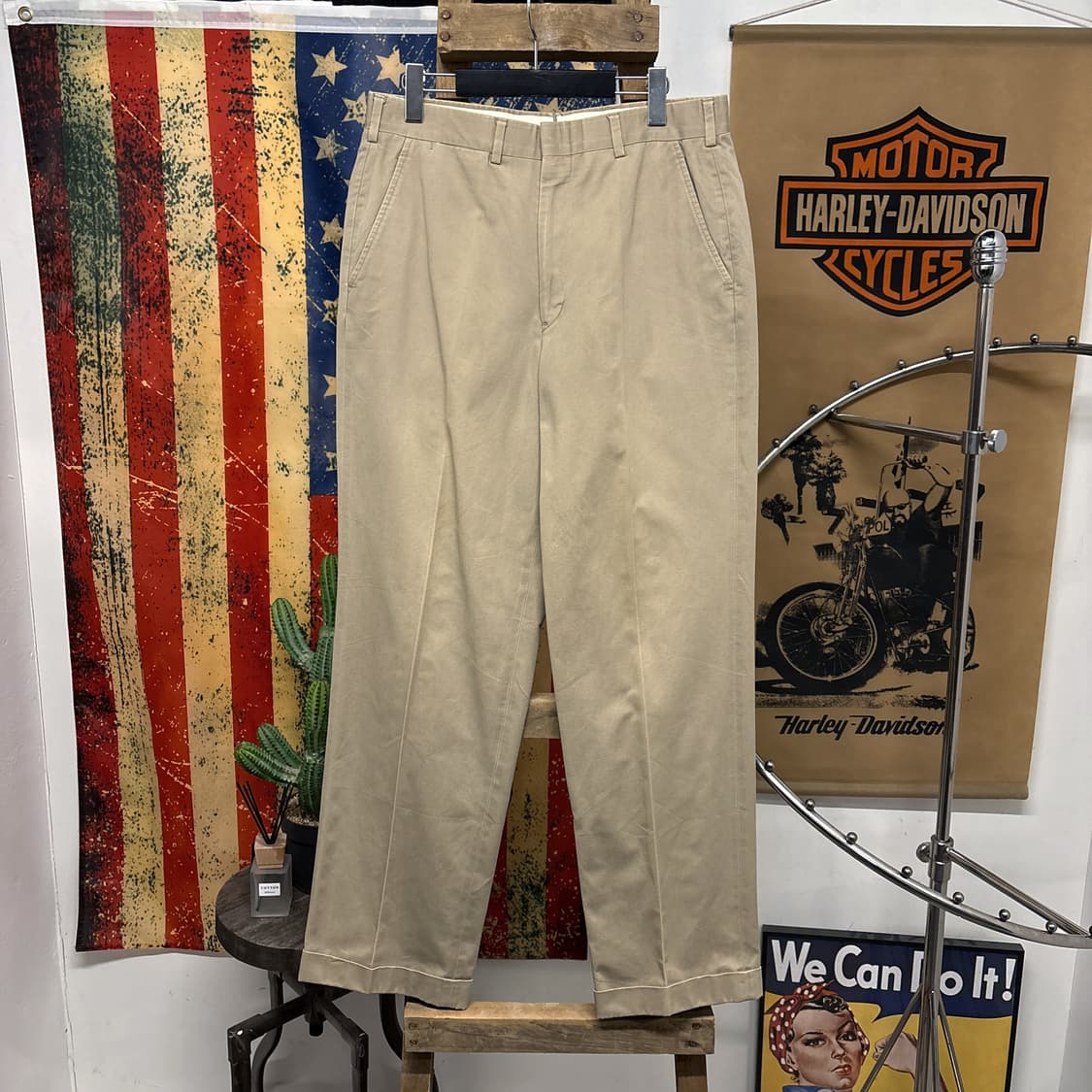 브룩스브라더스 헤비코튼 베이지 치노팬츠 크리스 라인 N756 상품이미지1