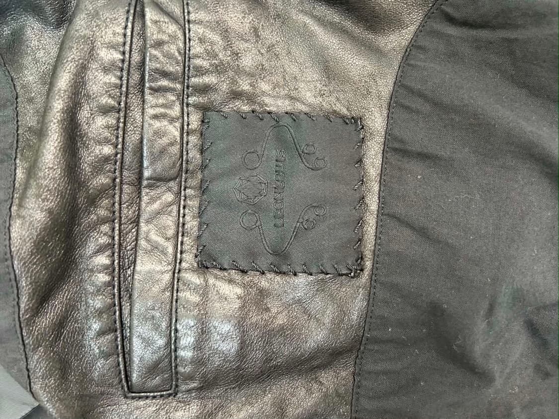 [1] Leon Louis Lambskin Leather 비대칭 하이넥  상품이미지4
