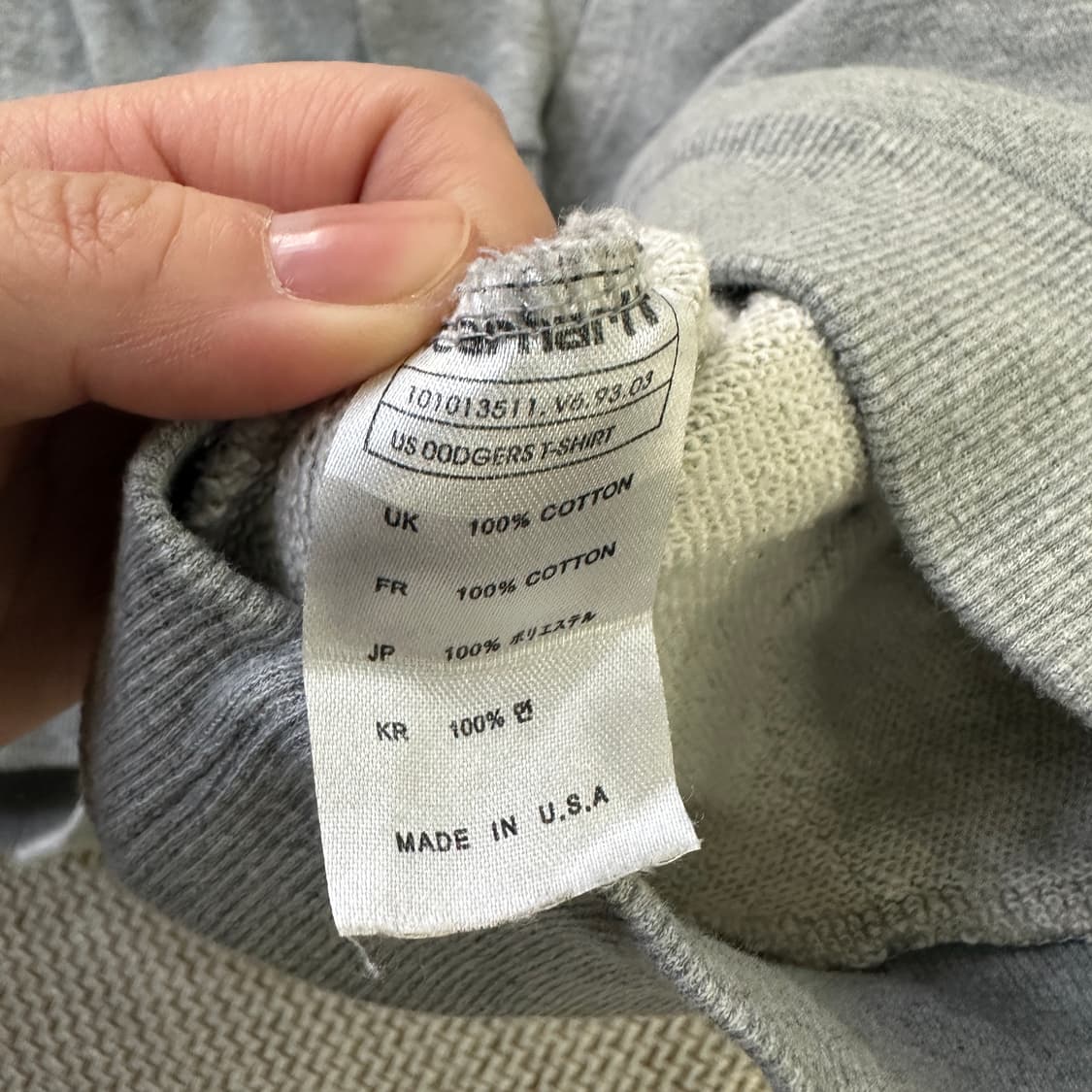 실측확인 레터링 로고 칼하트 후드0403D 상품이미지3