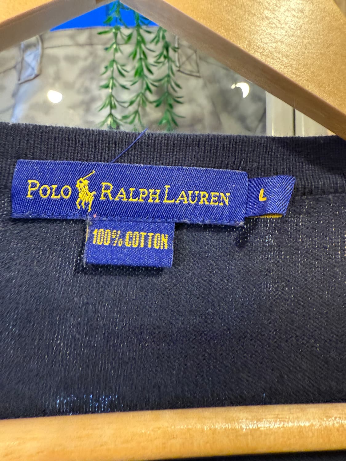 폴로 랄프로렌 화이트포니 네이비 브이넥 가디건 상품이미지2