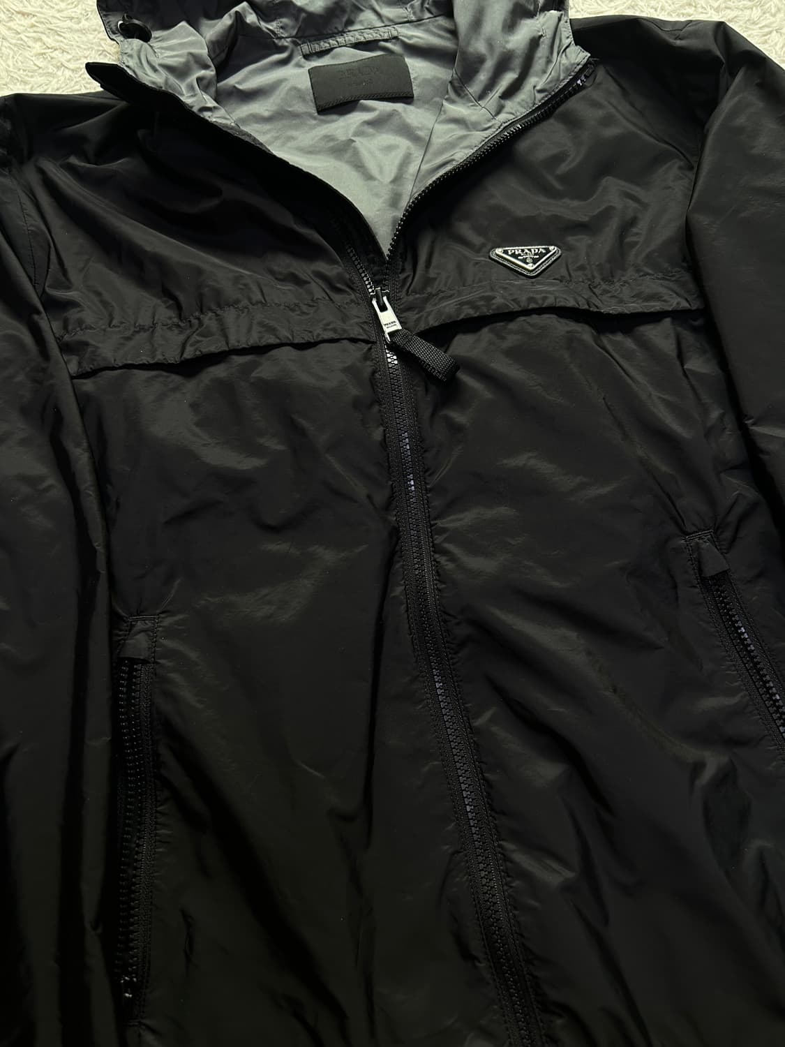 [52size] 프라다 리나일론 후드 바람막이 자켓 상품이미지3