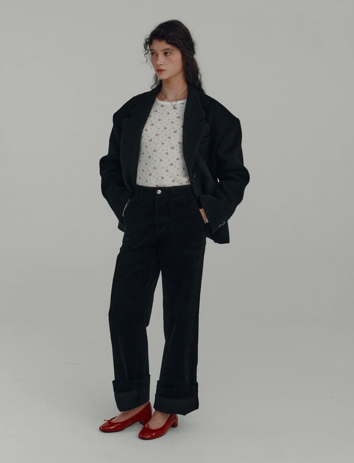 카티지하우스 플라워 와플 티셔츠 M 상품이미지4