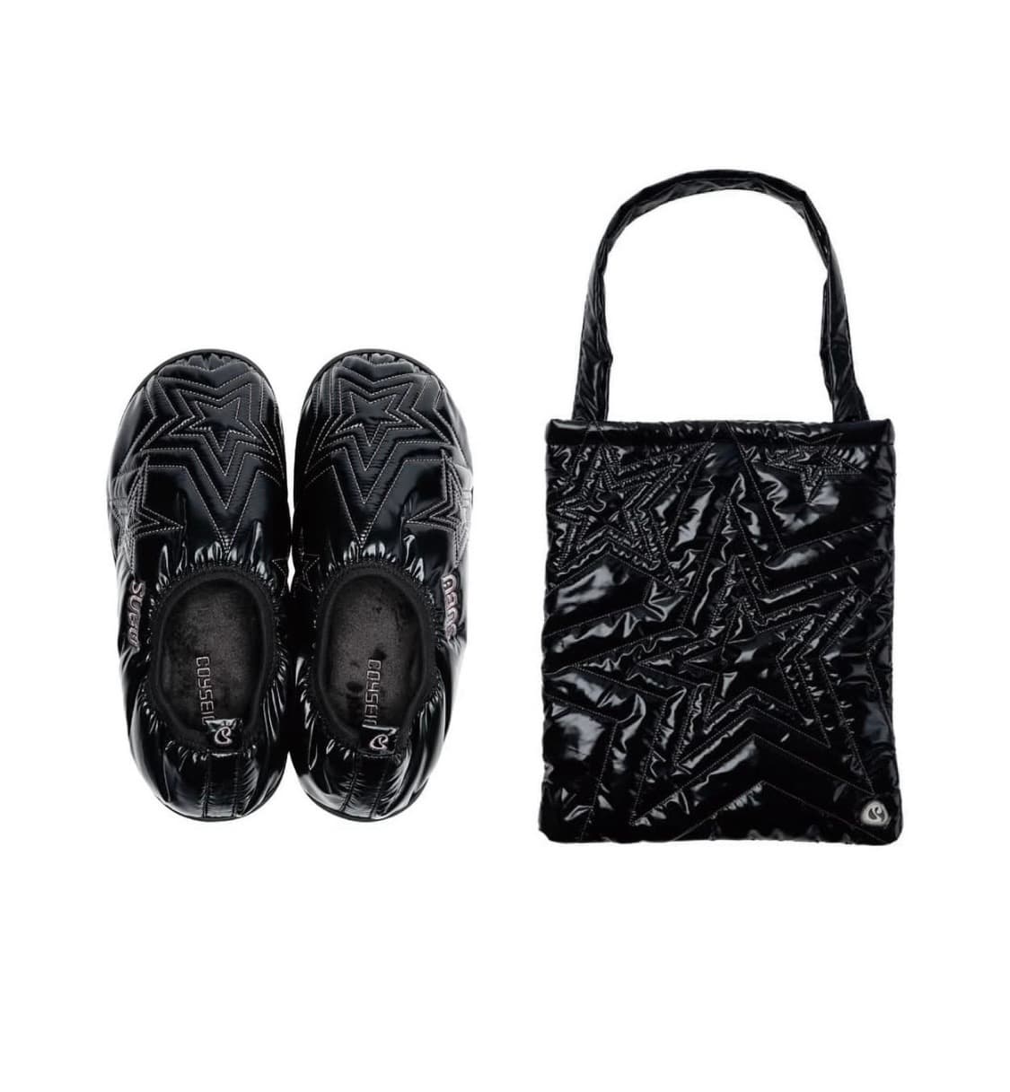 (새상품) 코이세이오 스부 멀티 스타 패딩 슈즈 + 가방 블랙 0사이즈 상품이미지1