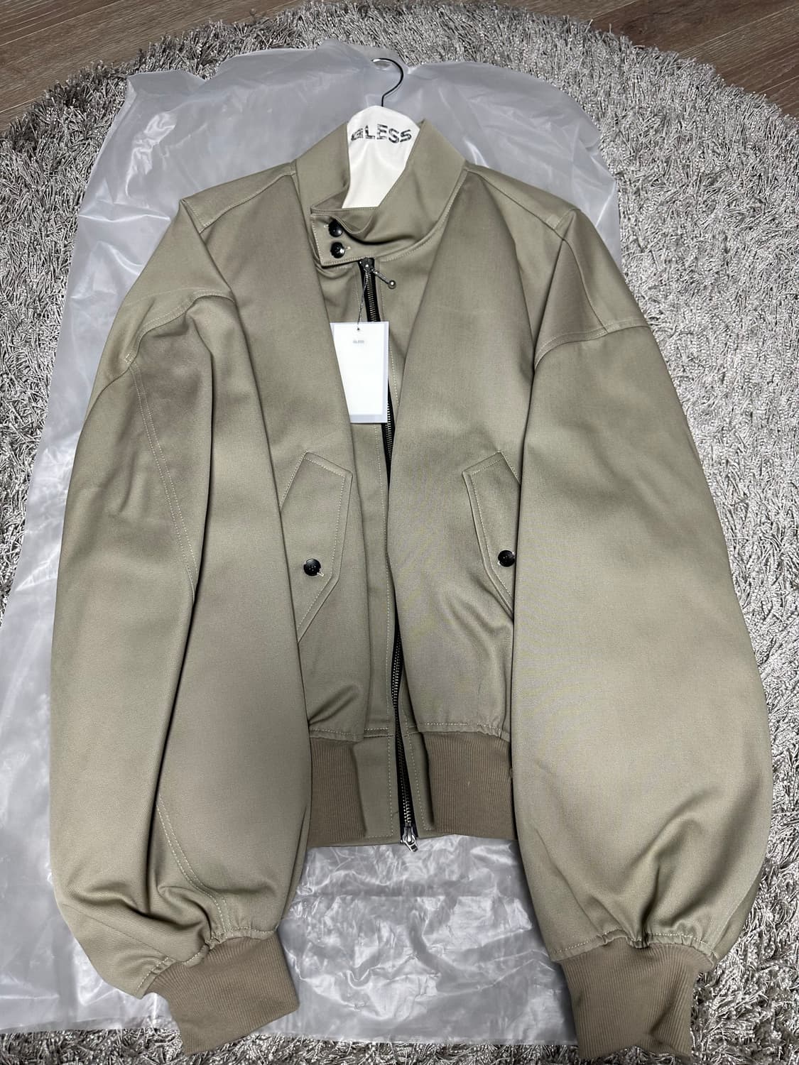 [1] GLESS 글레스 해링턴 자켓 베이지 상품이미지2