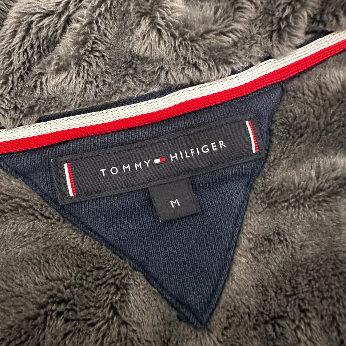 타미힐피거 털 후리스 후드집업 네이비 M 상품이미지7