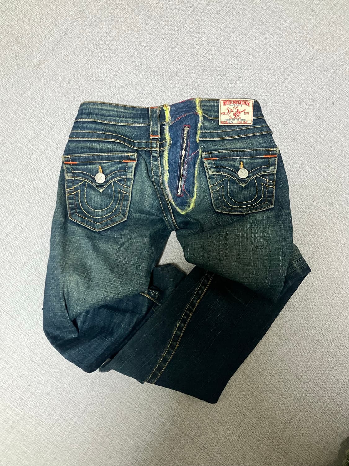 TrueReligion 트루릴리전 핀터깔y2k 보헤미안펑크 부츠컷팬츠 상품이미지1