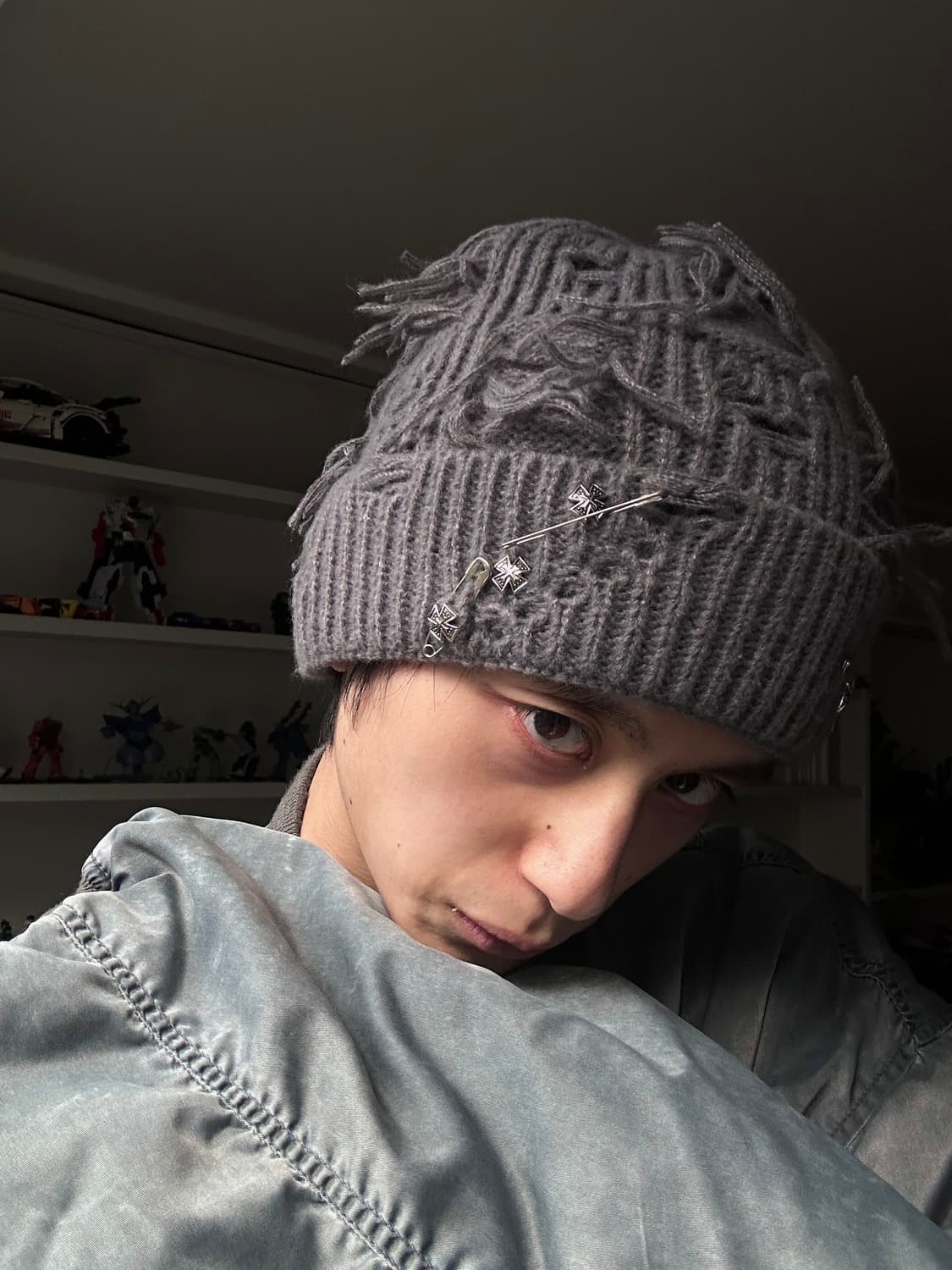 비즈 그런지 비니 Gray 상품이미지6