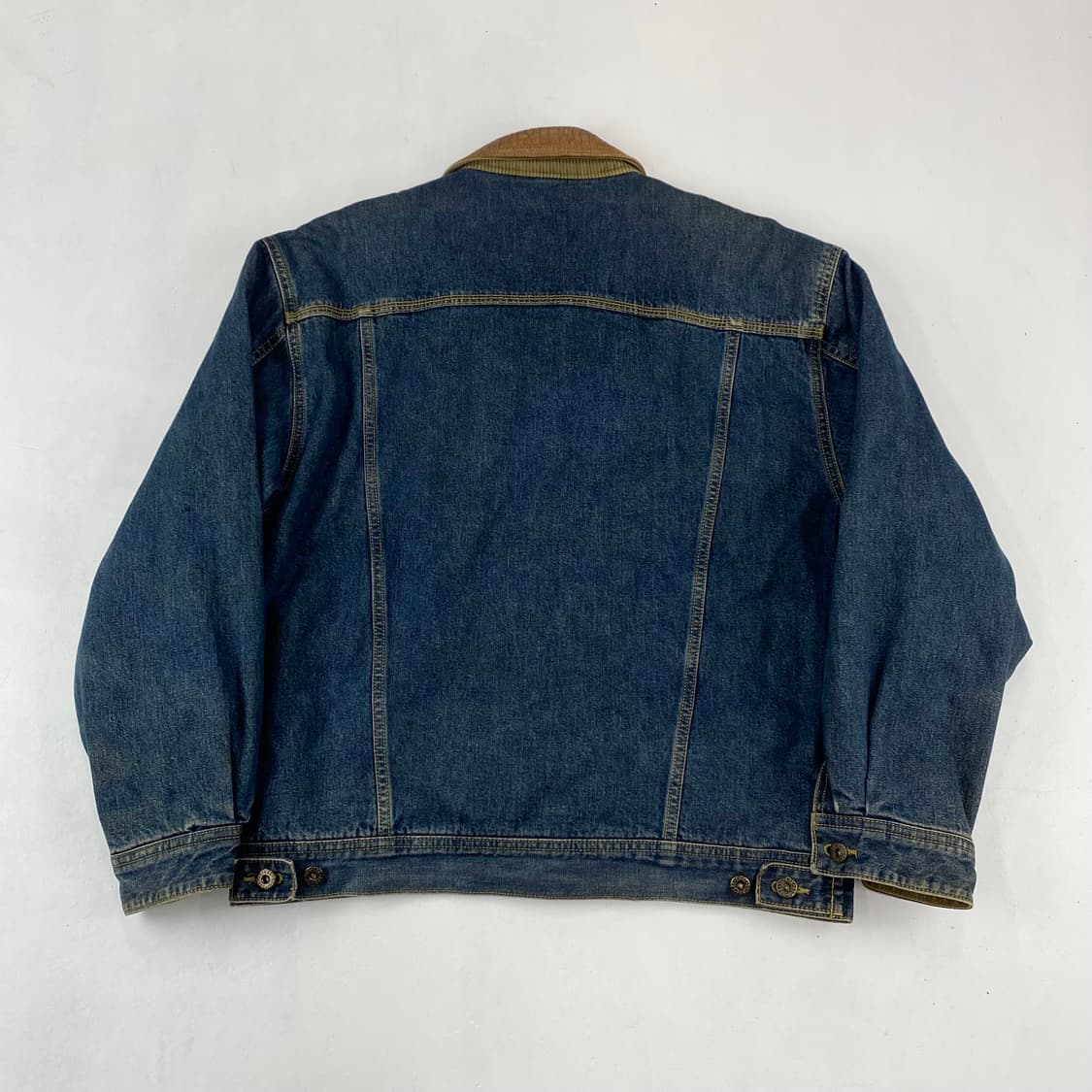 90s Lee 레더 카라 데님 트러커 자켓 (100) 상품이미지2