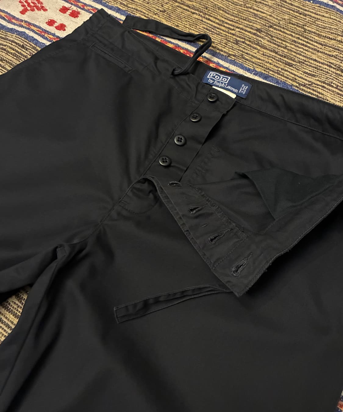 (32~36)00s 폴로랄프로렌 코튼 치노 스트랩 이지팬츠 블랙 상품이미지3