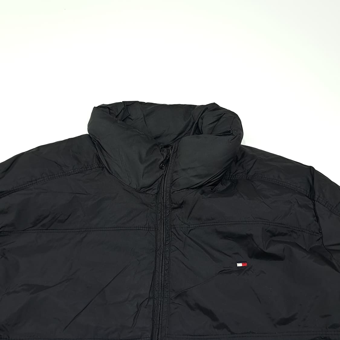 CL399 XL 타미힐피거 90s 나일론 퀼팅 블랙 자켓 아우터 상품이미지2