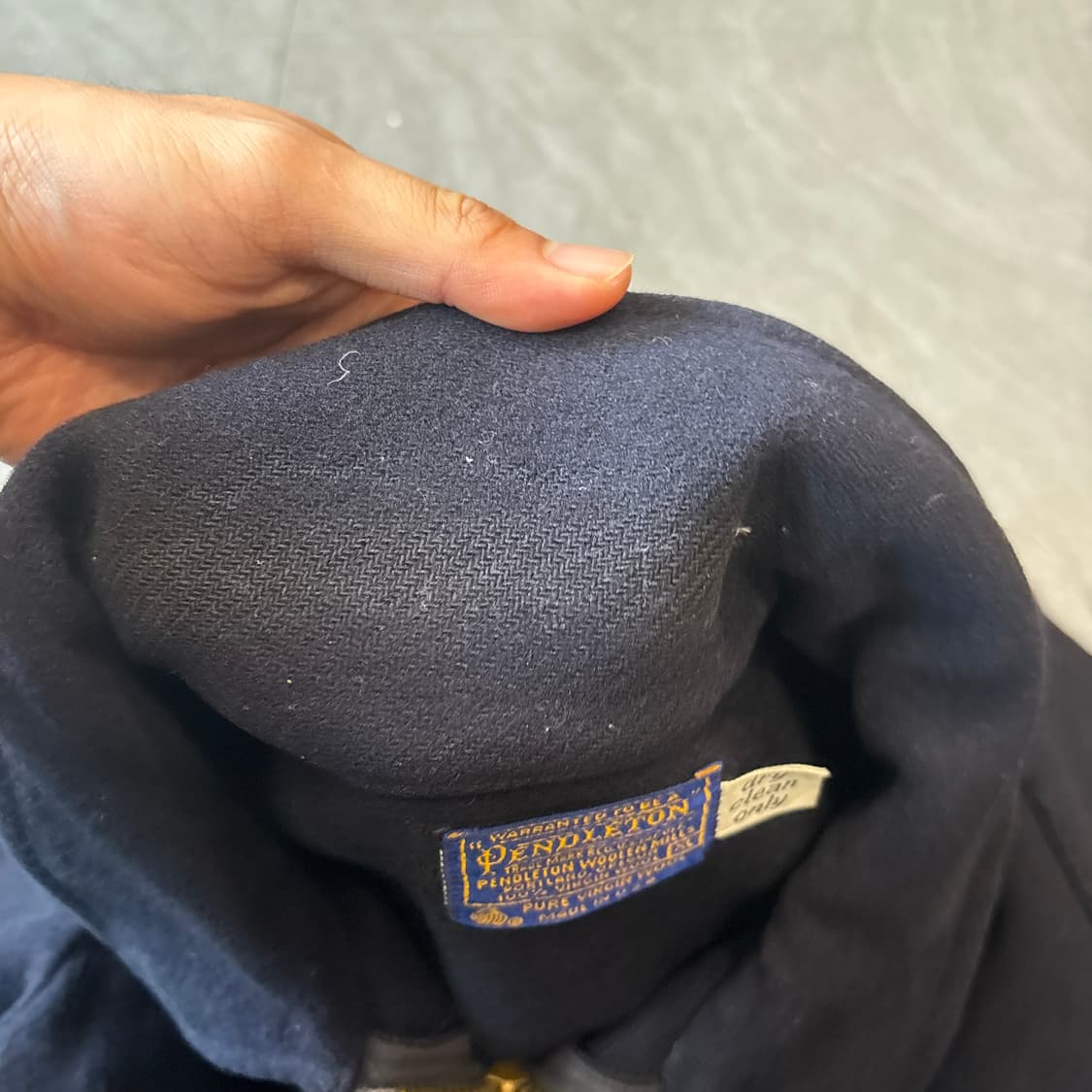 90s 90년대 미국 생산 펜들턴 네이비 울 2way 자켓 상품이미지6