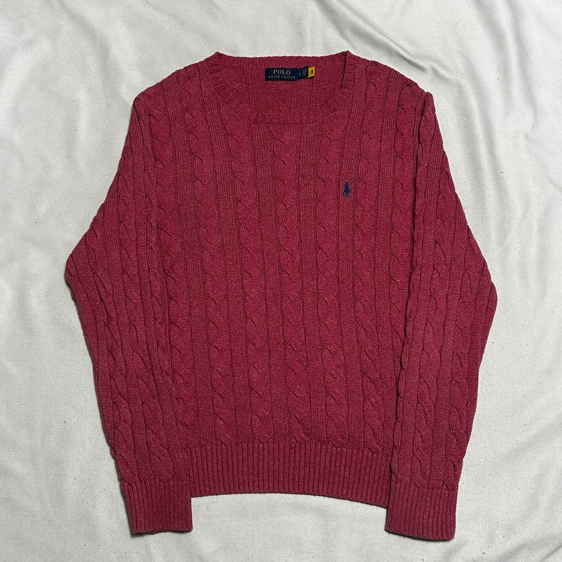 L 폴로랄프로렌 핑크 케이블 니트 상품이미지2