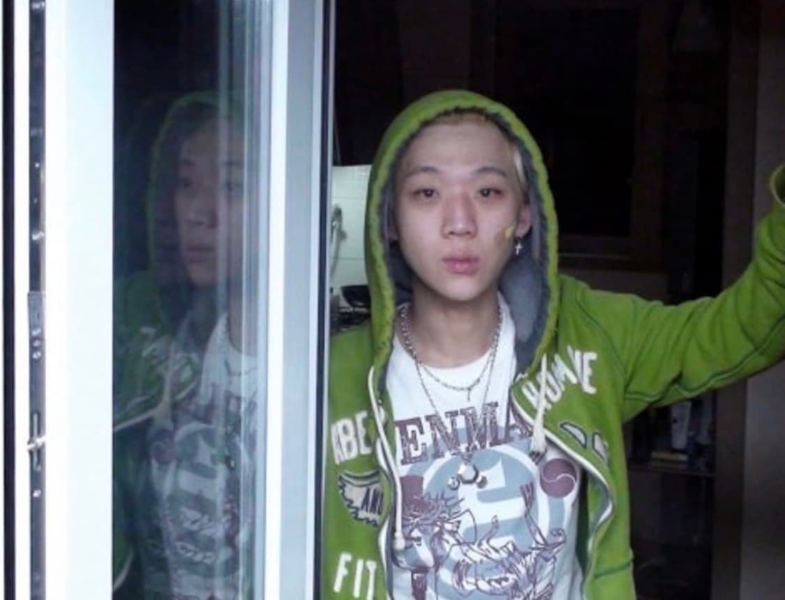 아베크롬비 빈티지 양홍원 그린 데미지 Y2K 후드집업 자켓 M 상품이미지5