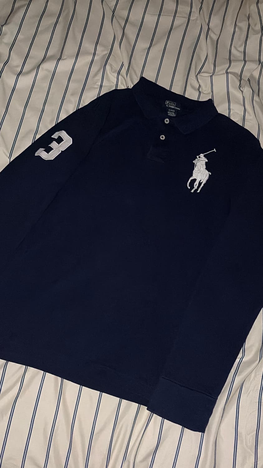 폴로 빅포니 긴팔 카라티 (네이비) 상품이미지1