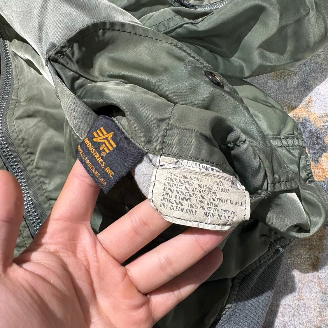 알파인더스트리MA-1 자켓 made in usa 민수용 상품이미지6