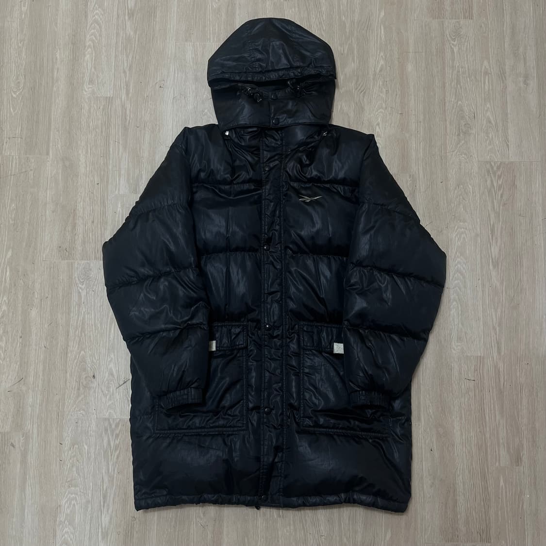 리복 Reebok 올드스쿨 덕다운 후드 롱패딩 L(100) 상품이미지1