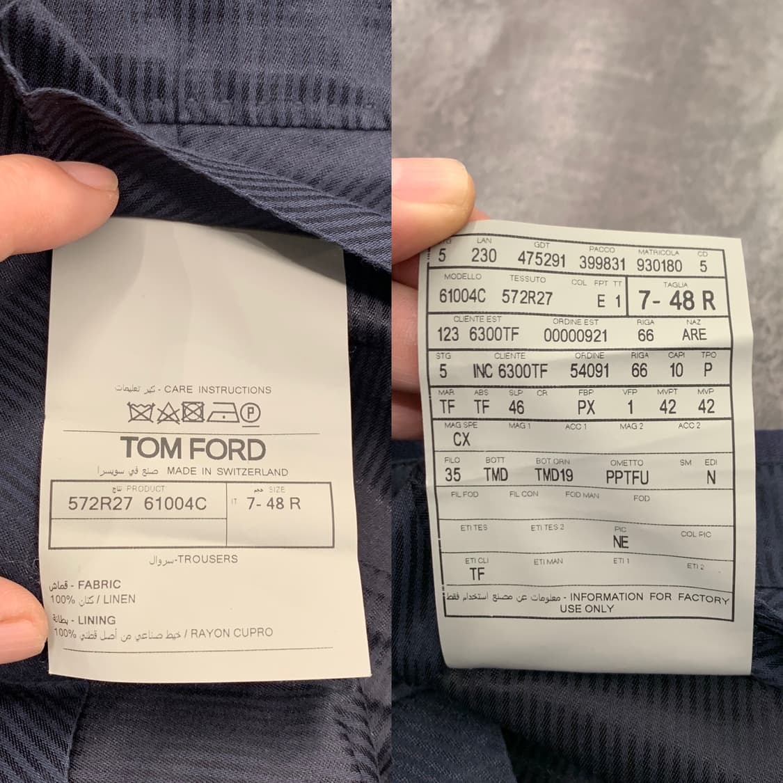 TOM FORD 톰 포드 사이드 어드저스트 트라우져(리넨)48 사이즈 상품이미지9