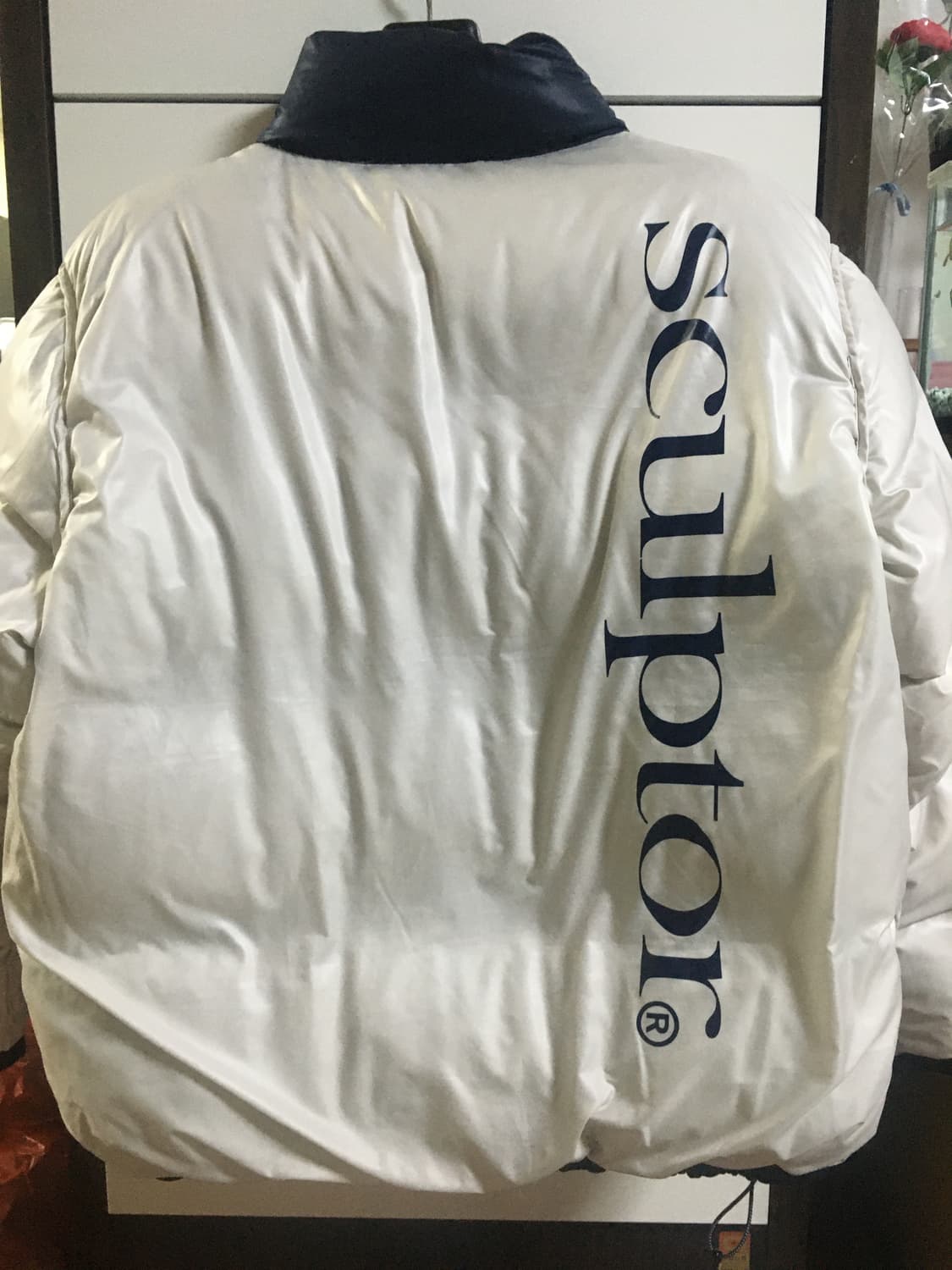 스컬프터 리버시블 패딩 네이비/흰 상품이미지1