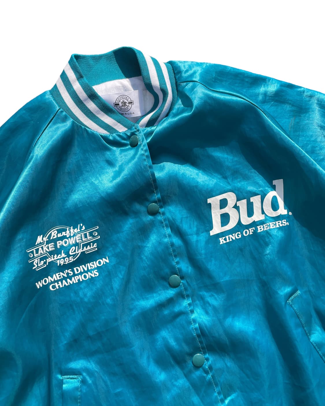 90‘s Bud King Of Beer 새틴 점퍼 상품이미지3