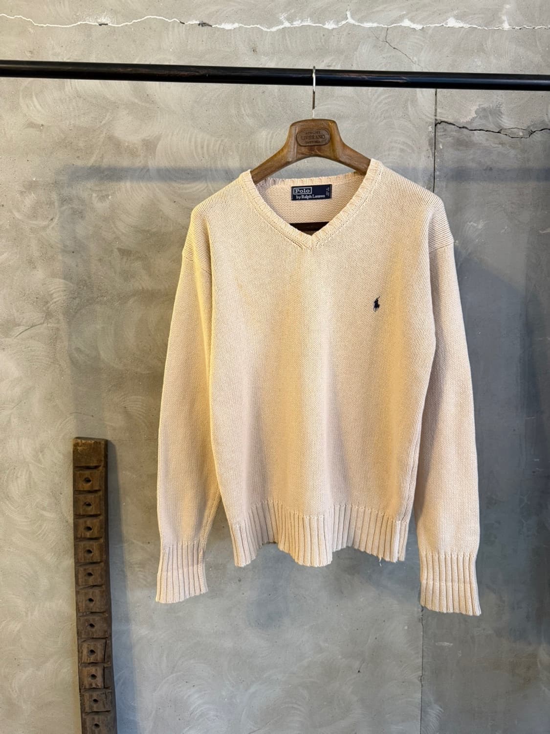 폴로 랄프로렌 코튼 브이넥 니트 100 상품이미지1