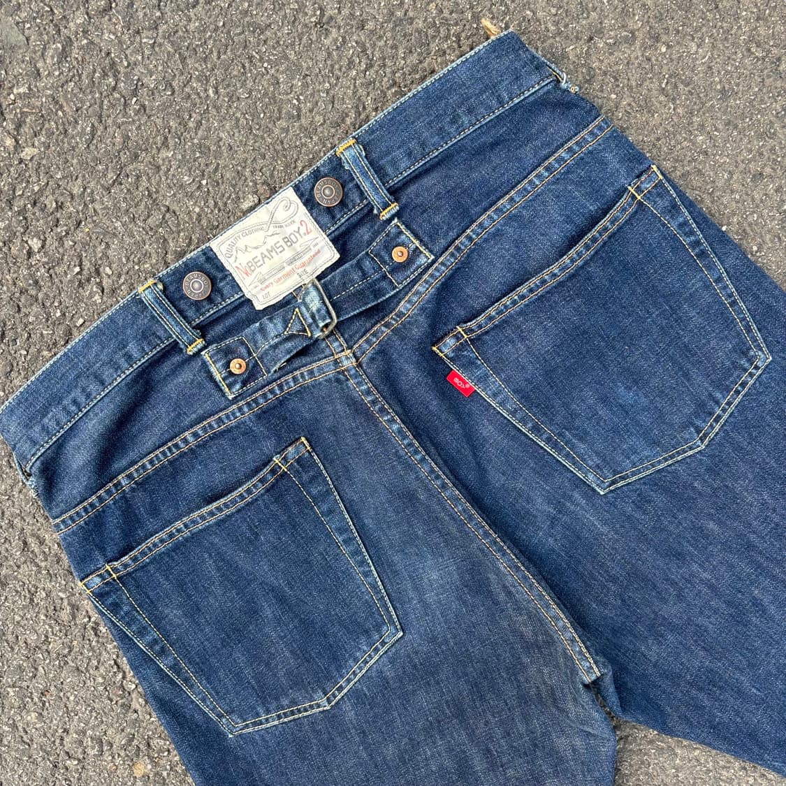 일본 빔즈 보이 신치백 셀비지 데님 팬츠 상품이미지9