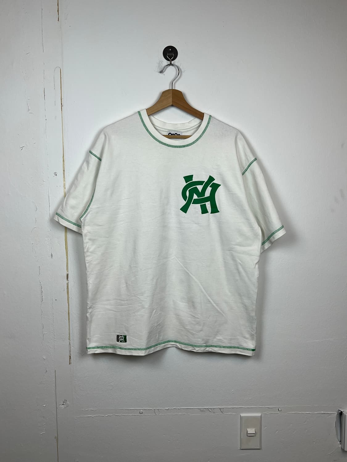 T169 JPN 9090 화이트 프린팅 헤비코튼 반팔 티셔츠 XL 상품이미지1