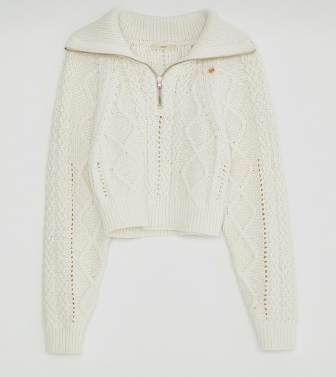 렉토  CABLE ZIP COLLAR KNIT 케이블 니트 집업 상품이미지1