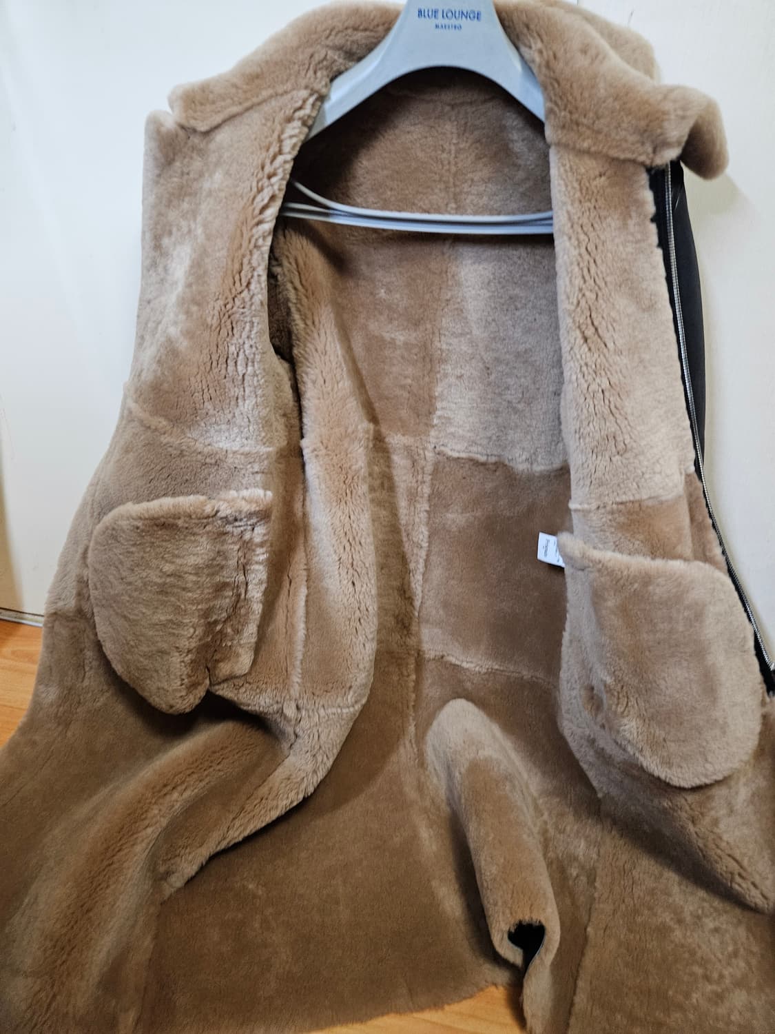 55사이즈 새상품) 100% 진짜 양가죽 무스탕 코트 상품이미지3