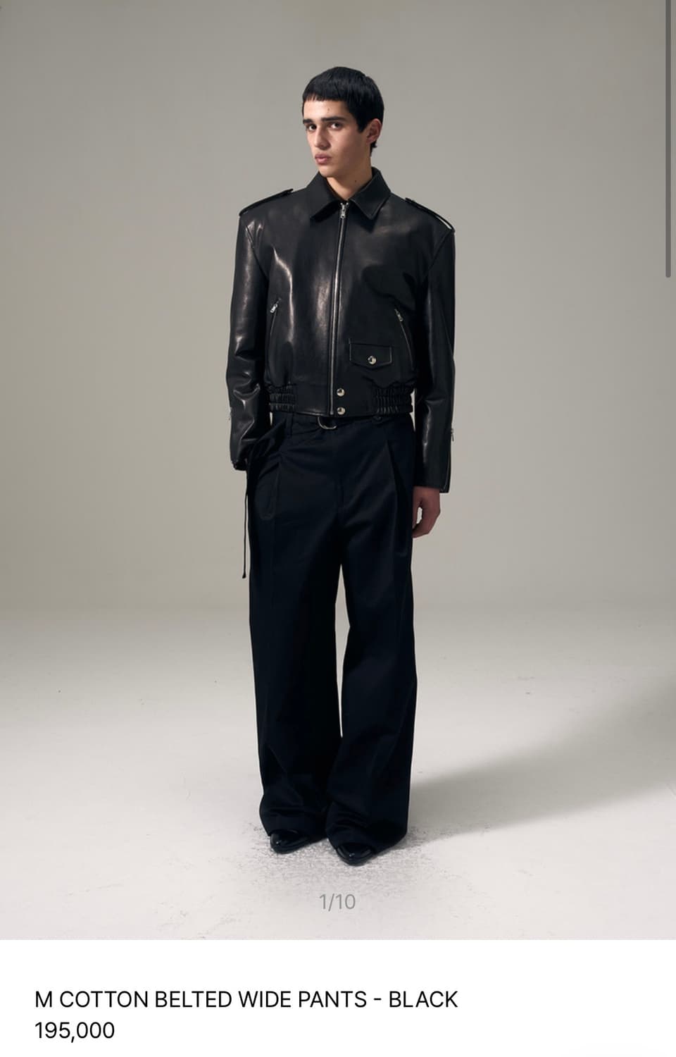 Noice COTTON BELTED WIDE PANTS  새상품 상품이미지1