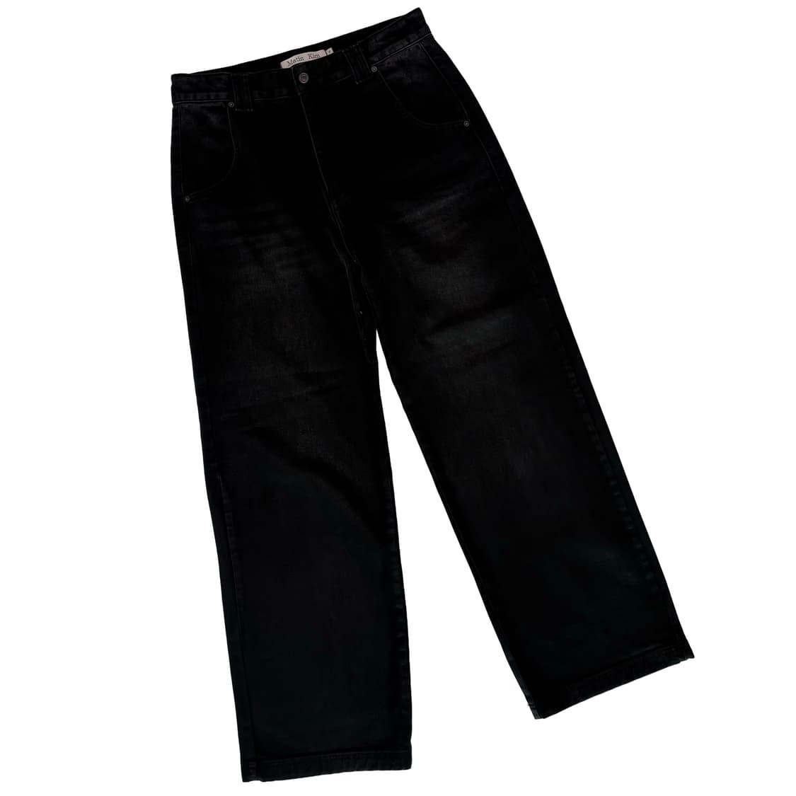 [Matin Kim] 마틴킴 로고 자수 와이드 워싱 데님 팬츠 상품이미지1