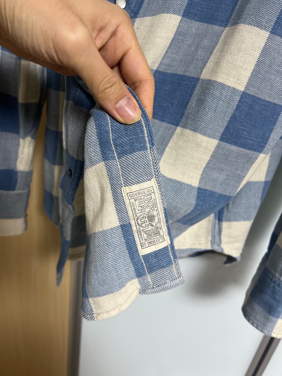 RRL 슬림핏 플래드 트윌 웨스턴셔츠 상품이미지6