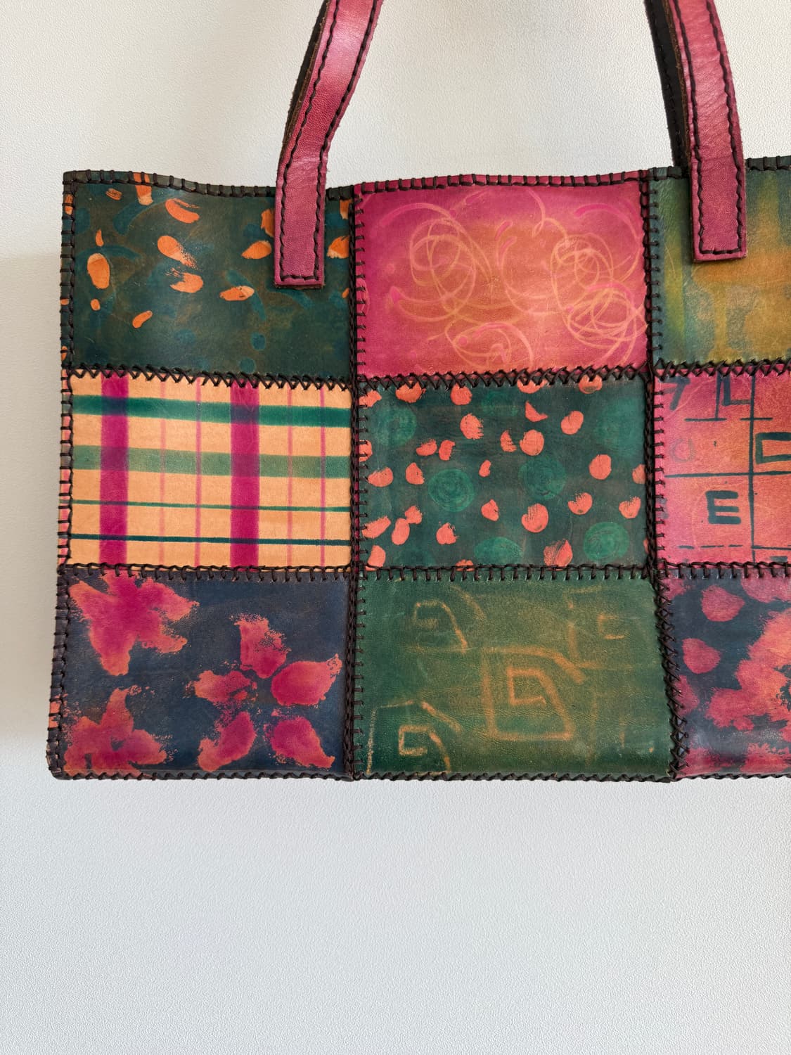 Pre owend 패치워크 레더 숄더백 상품이미지2