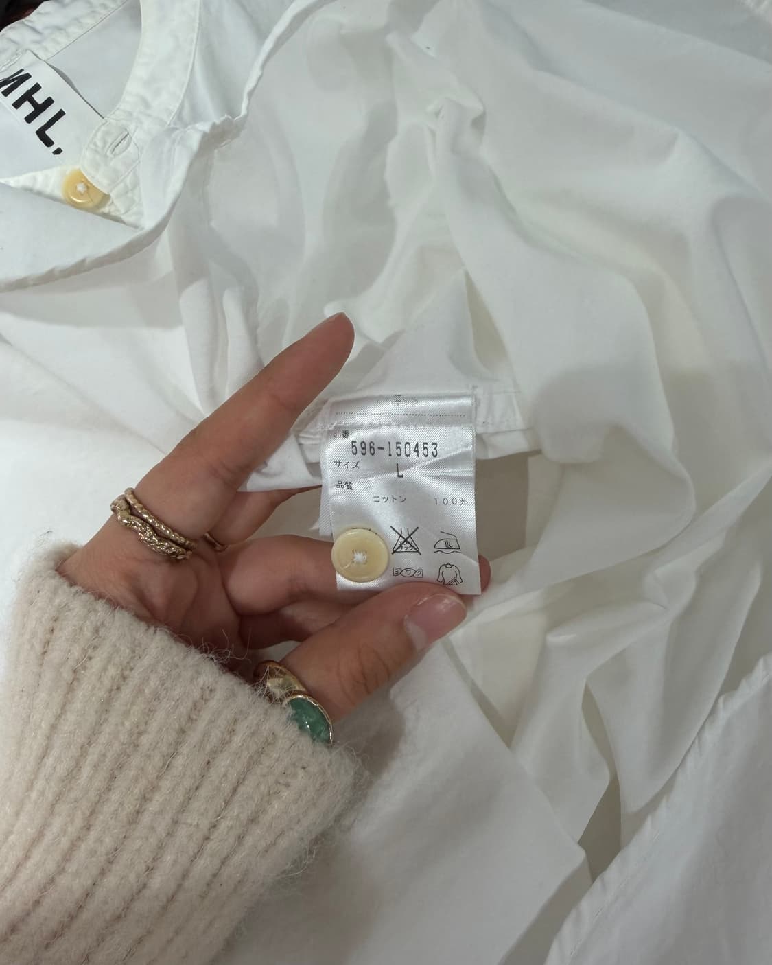 mhl 마가렛 호웰 화이트 헨리넥 셔츠 상품이미지9