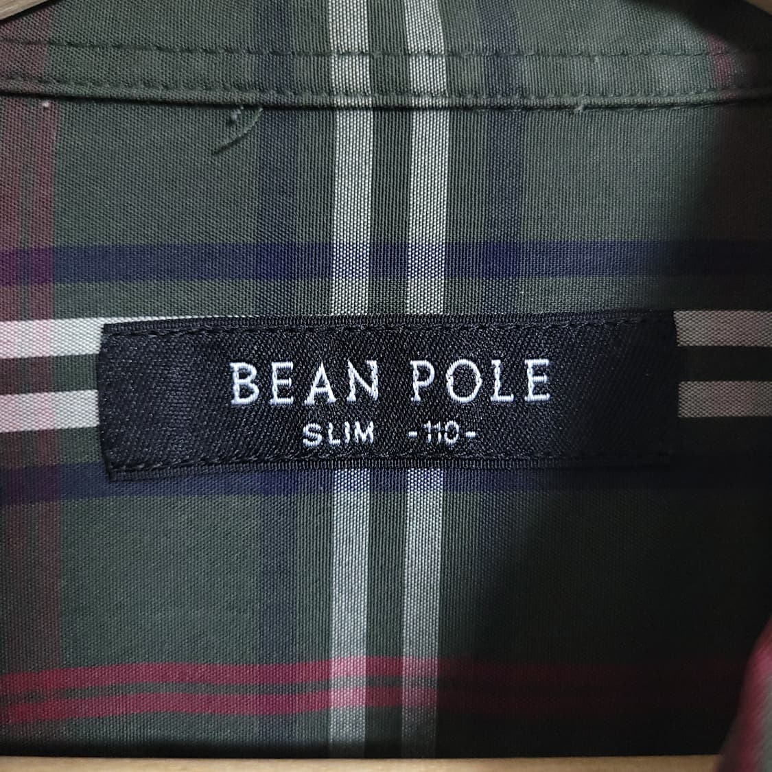(110) BEANPOLE  빈폴 체크 남방 셔츠 슬림핏 상품이미지2