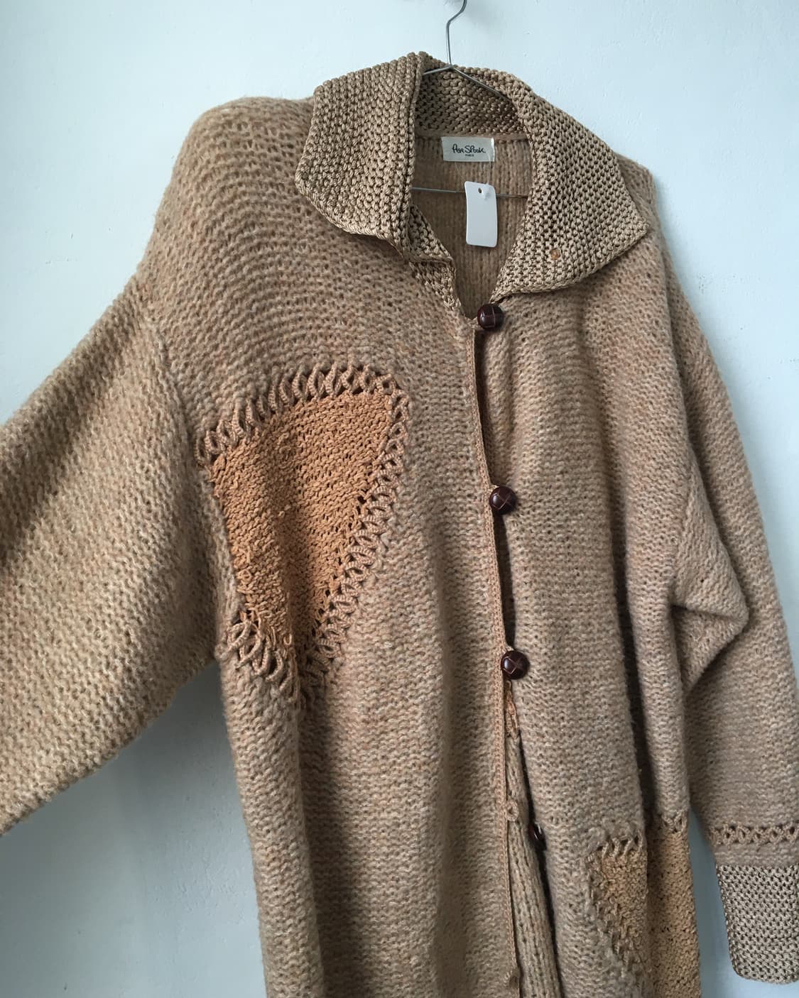 Crochet point knit long cardigan 상품이미지5