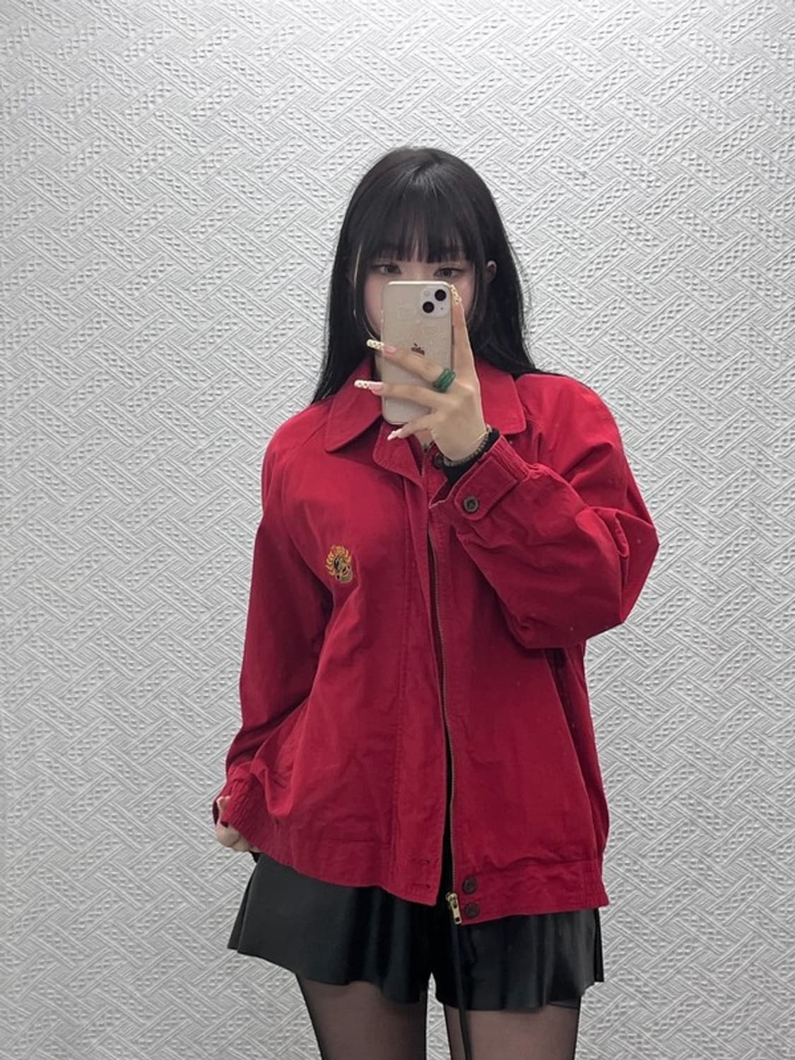 버버리 레트로 키치 월계수 자수패치 블루종 자켓 S C09666 상품이미지2