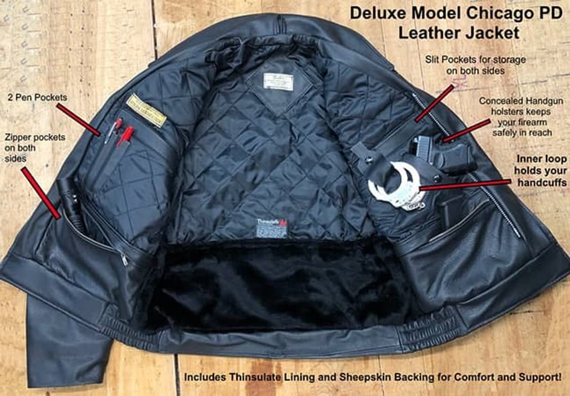 시카고폴리스 가죽자켓 police leather jacket 상품이미지8