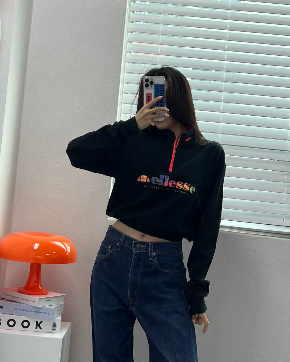 (WOMEN)90'S 엘레쎄 크롭 맨투맨-M1439 상품이미지5