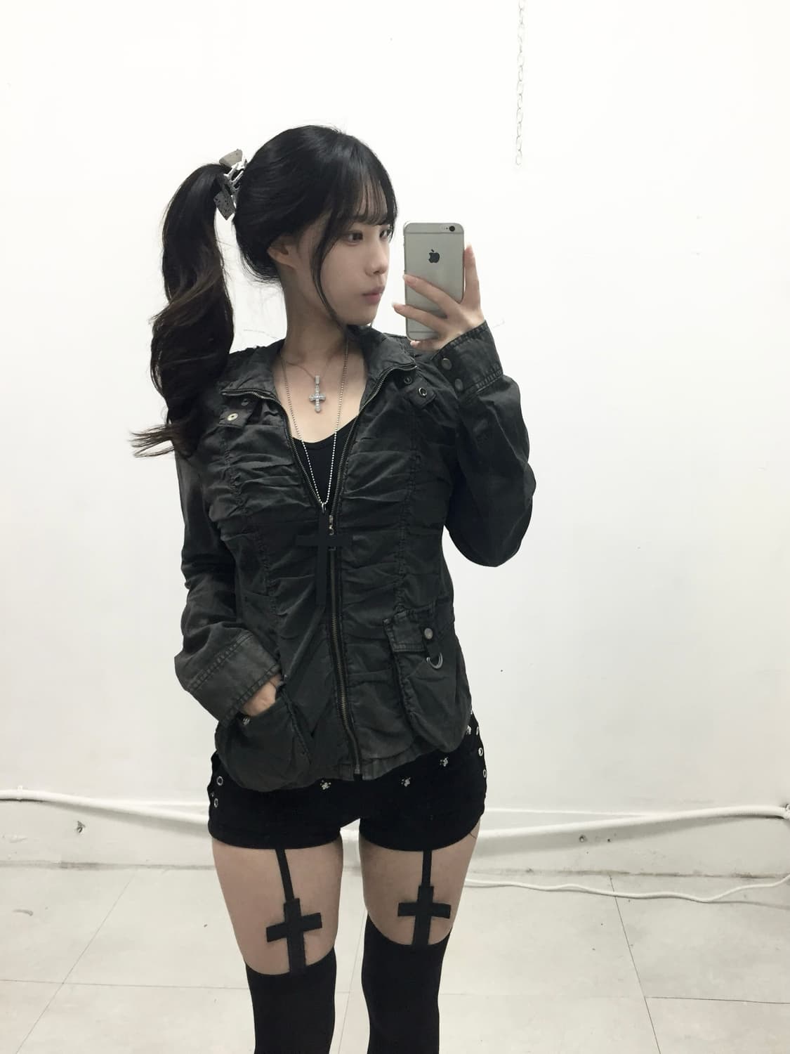 y2k 펑크 포켓 셔링 자켓 상품이미지1