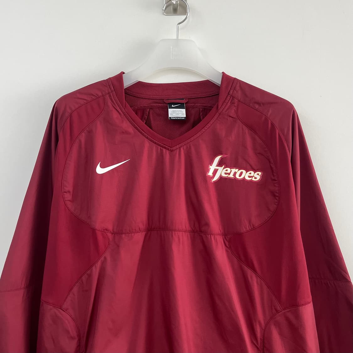 나이키 키움 히어로즈 버건디 웜업 바람막이 자켓 상품이미지4