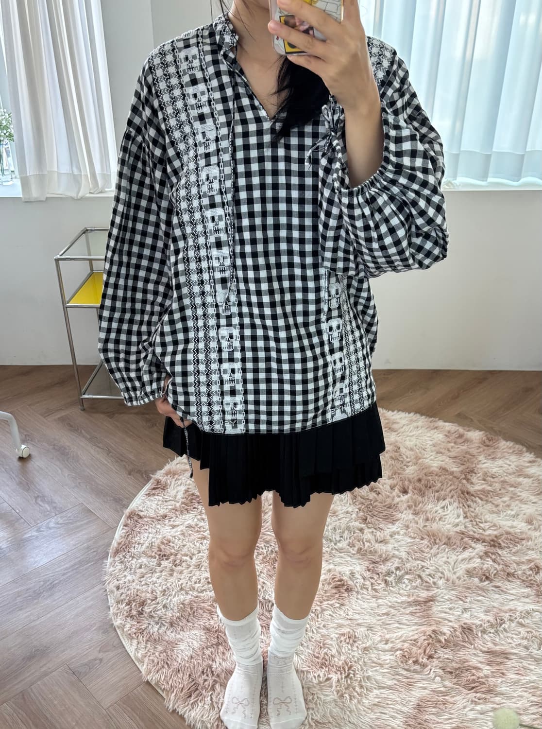 히스테릭글래머 skull embroidery 블라우스 상품이미지2