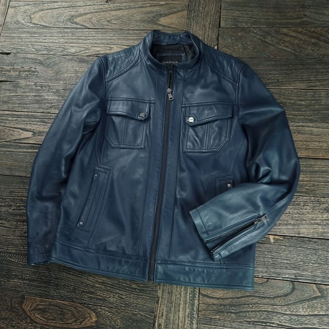 [GABBA 가바] 리얼 램스킨 양가죽 싱글 라이더 자켓 M18669 상품이미지1