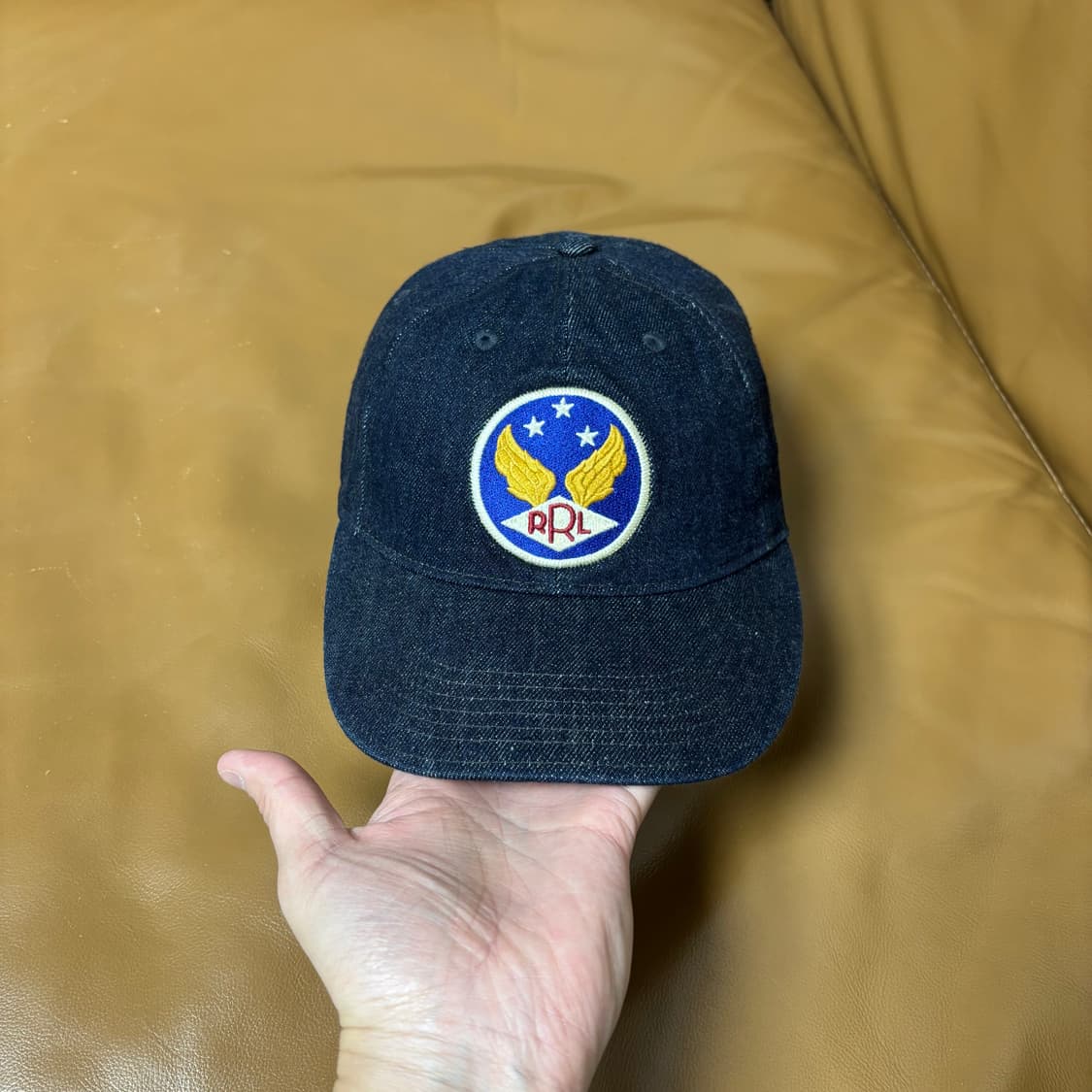 RRL 더블알엘 랄프로렌 폴로 6패널 볼캡 모자 워시드 데님 상품이미지2