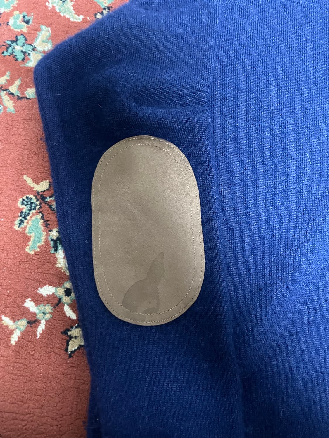 준야와타나베 꼼데가르송 엘보우 패치 알파카 캐시미어 니트 상품이미지2