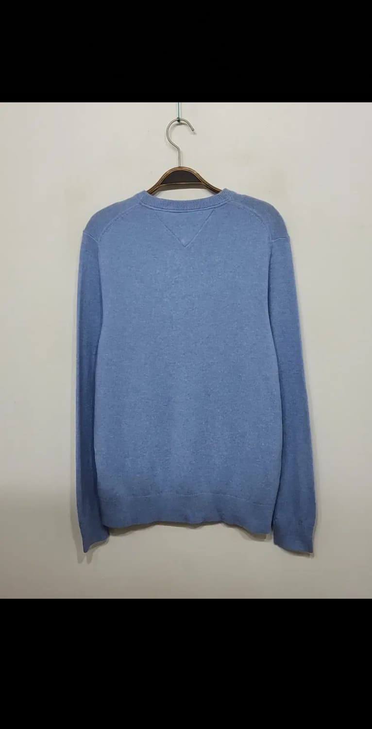 (M) 타미힐피거 캐시미어 니트 하늘색 스웨터 토미 라운드  상품이미지6