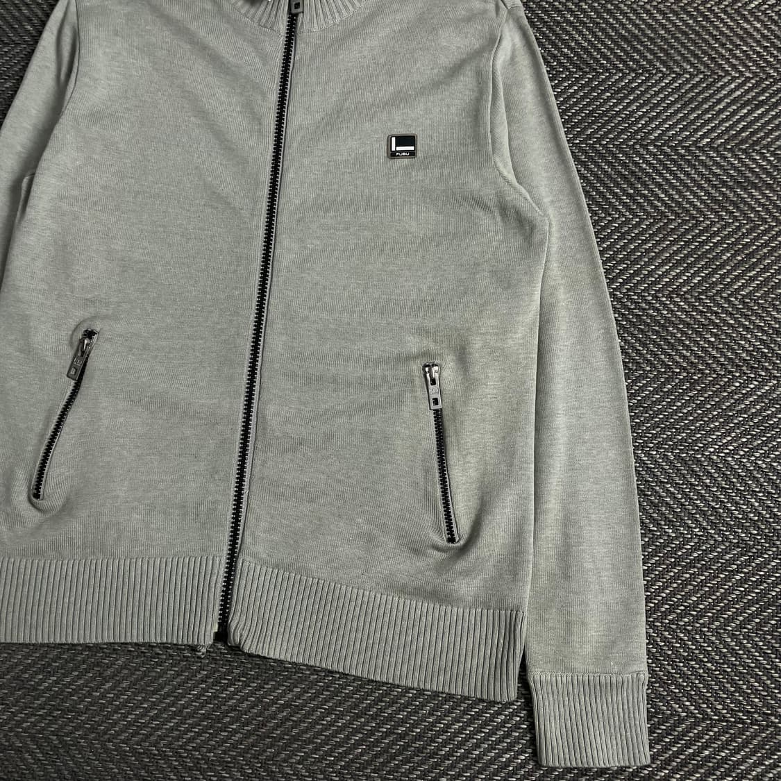 00s 후부 올드스쿨 빅로고 니트 집업o 3447 상품이미지3