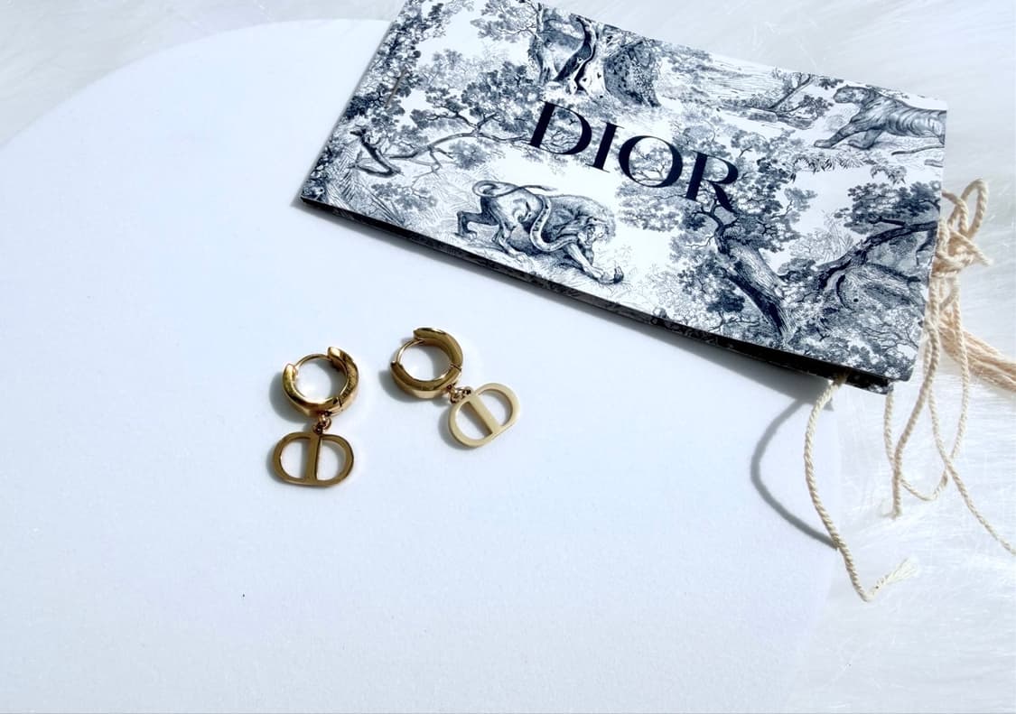 디올 골드 심플 아어링 상품이미지7