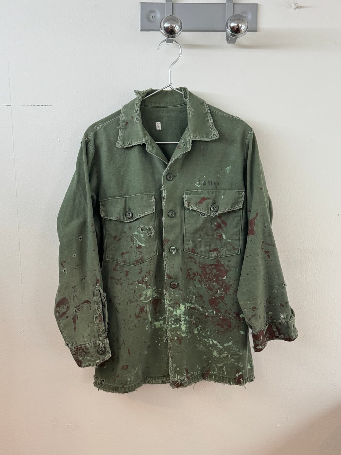 70's Us army OG-107 button up shirt 상품이미지1